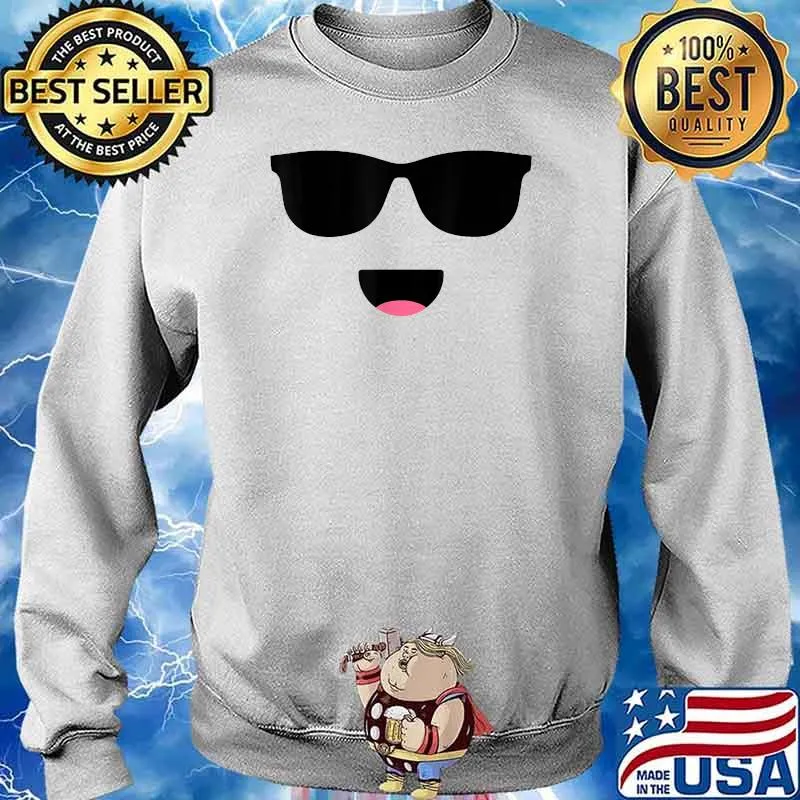 Smiling And Wearing Black Glasses T-Shirt Sweater