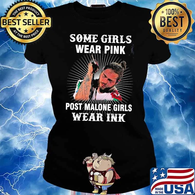 Some girls wear pink post malone girls wear ink s Ladies tee