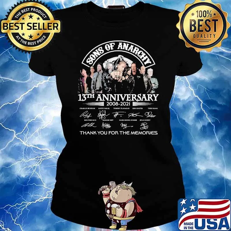 Sons of Anarchy 13th anniversary 2008-2021 thank you for the memories s Ladies tee