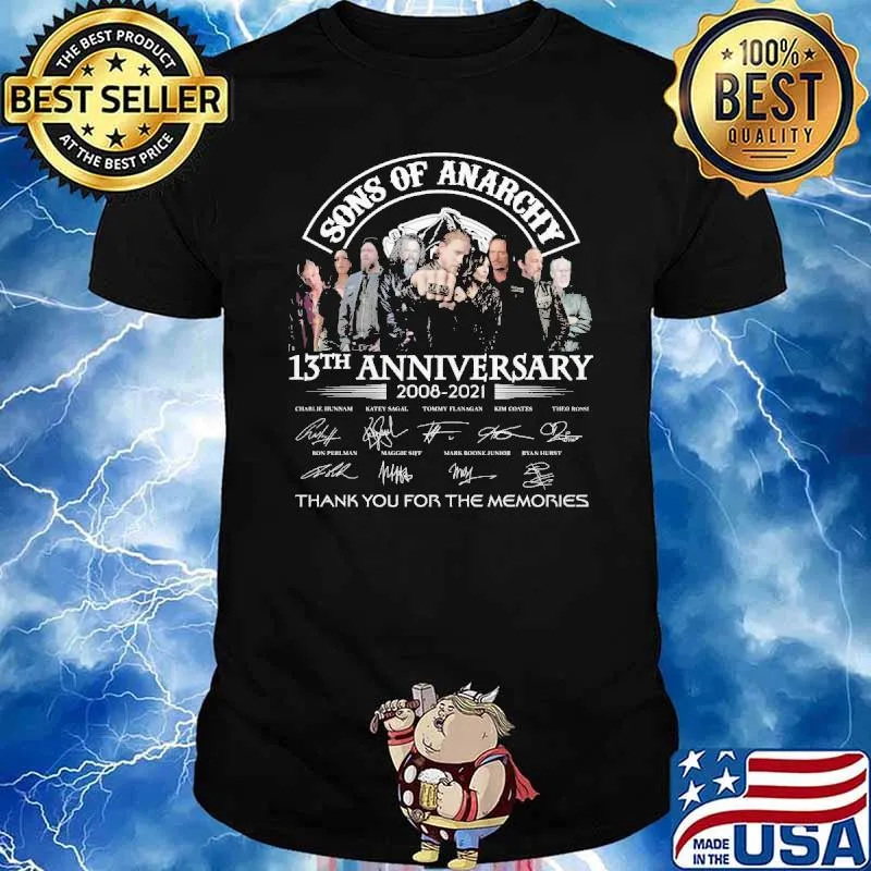 Sons of Anarchy 13th anniversary 2008-2021 thank you for the memories shirt