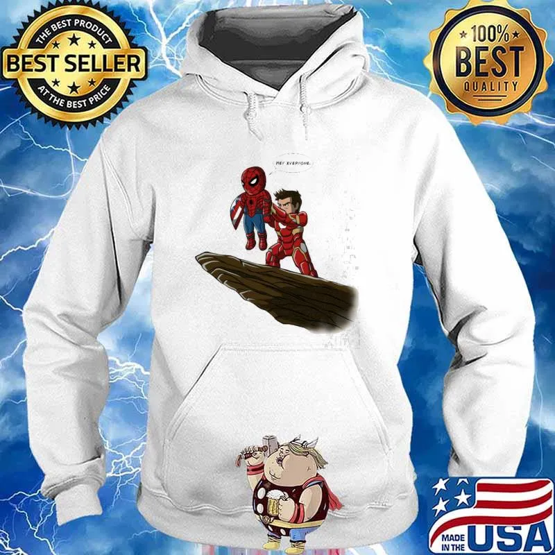 Spiderman saying hey everyone s Hoodie
