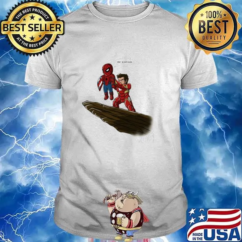 Spiderman saying hey everyone shirt