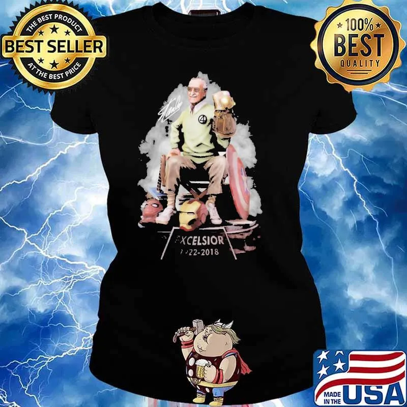 Stan Lee Excelsior 1922-2018 signature s Ladies tee