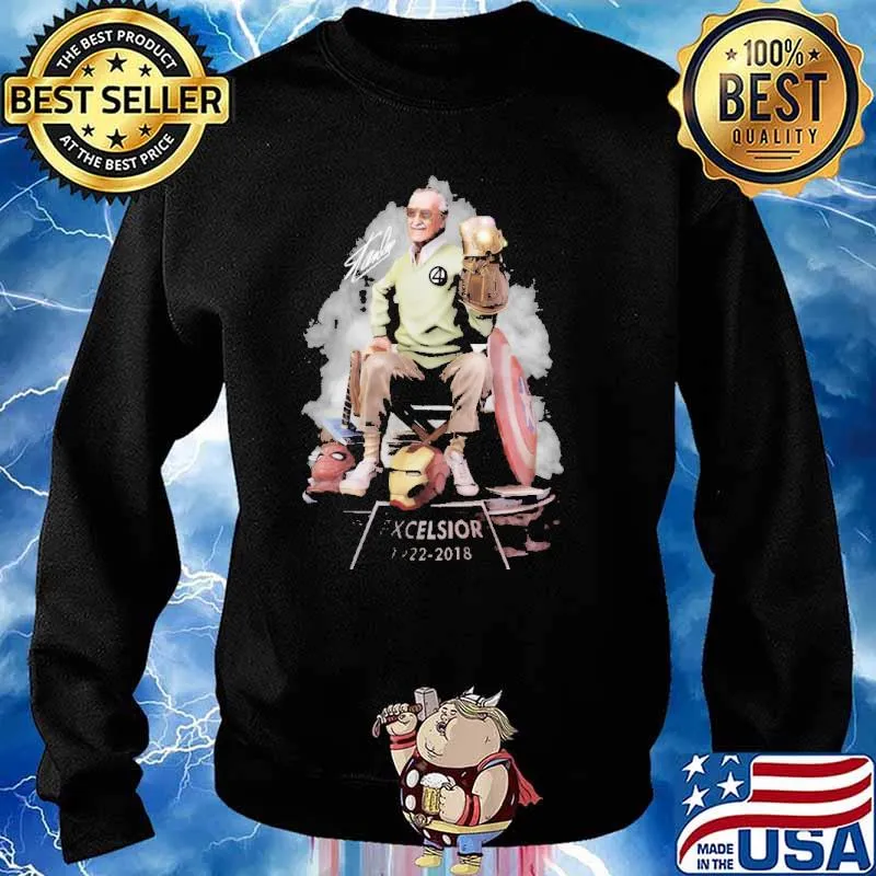 Stan Lee Excelsior 1922-2018 signature s Sweater