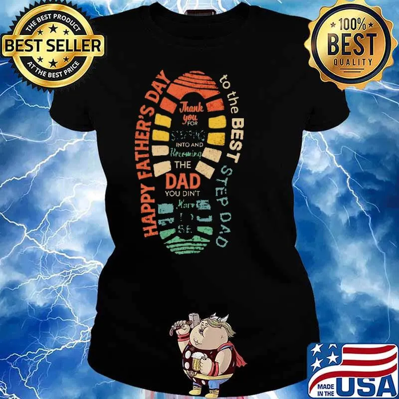 Step Father - Happy Father's Day Shirt Ladies tee