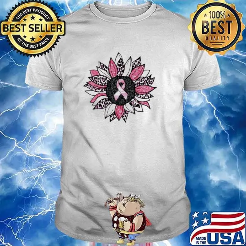 Sunflower pink breast cancer awareness warrior shirt