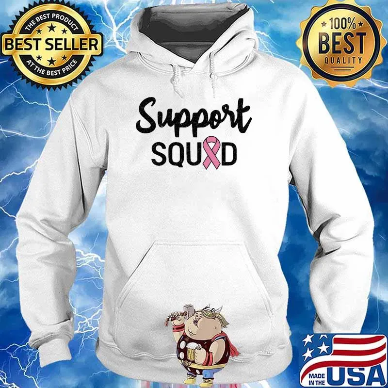 Support Squad Breast Cancer Awareness Squid s Hoodie