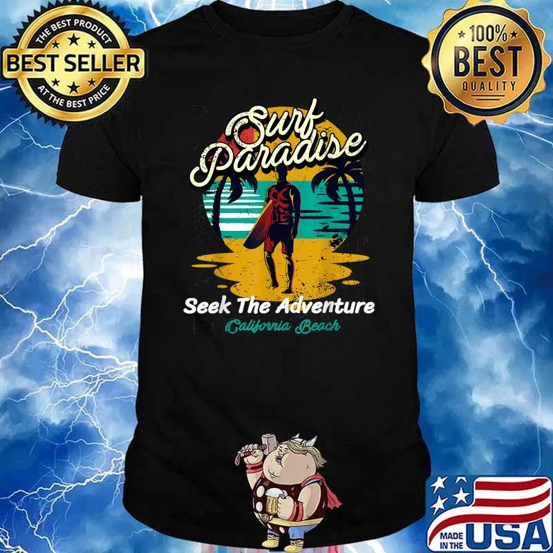 Surf Paradise California Beach Sunset Vintage Spring Break T-Shirt