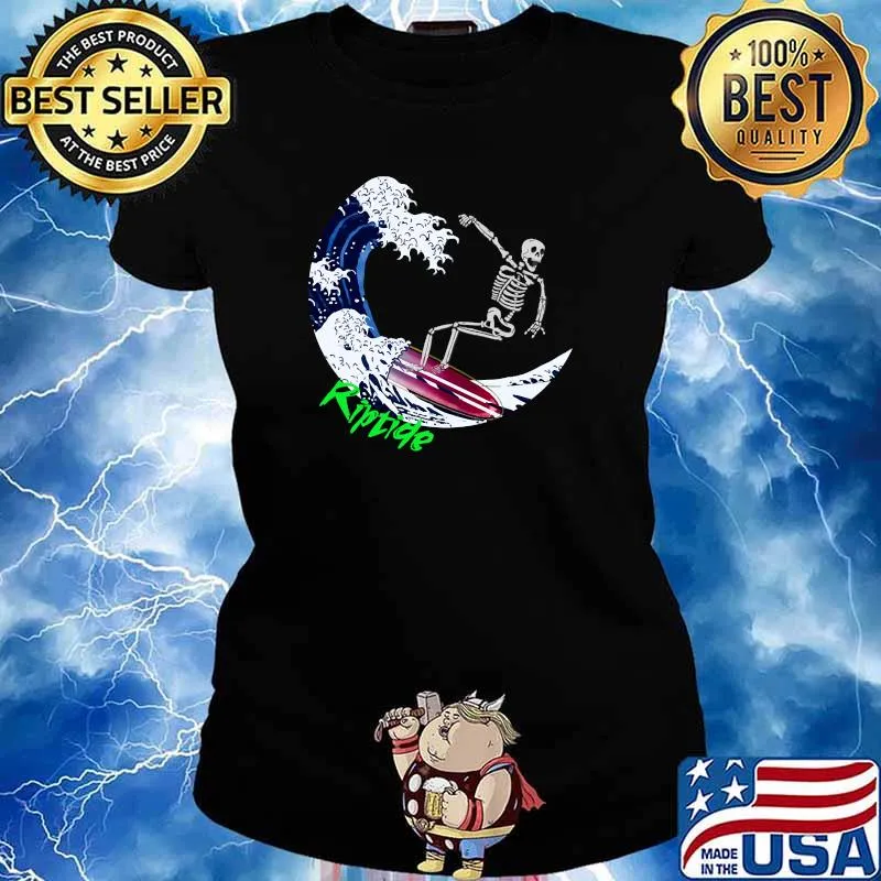 Surfing Skeleton T-Shirt Ladies tee