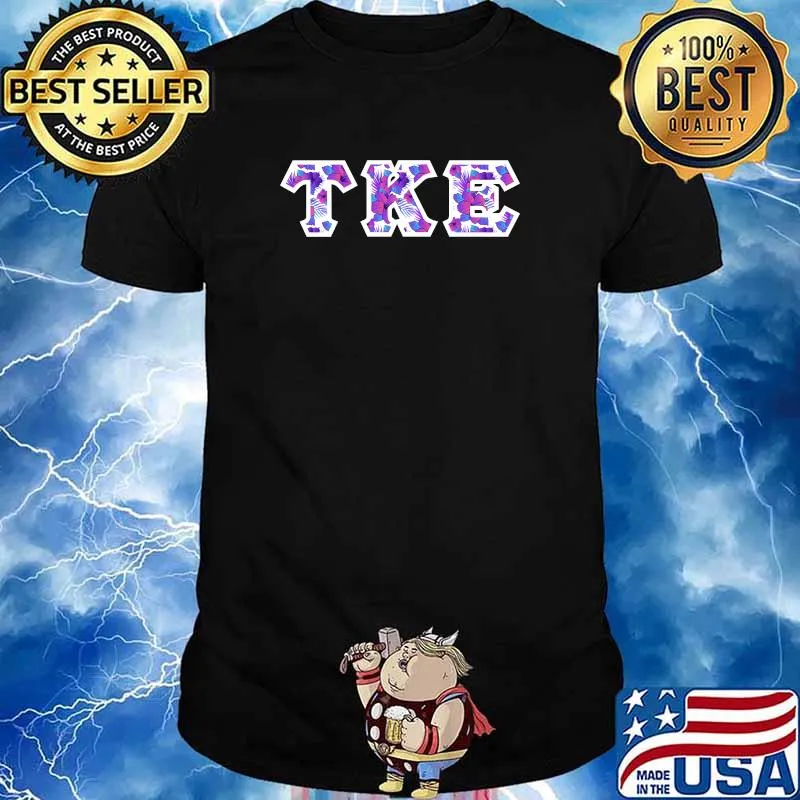Tau Kappa Epsilon Printed Letters Flora T-Shirt