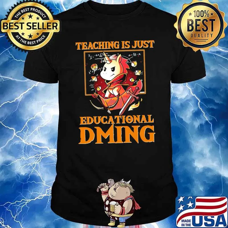 Teaching is just educational dming unicorn math shirt
