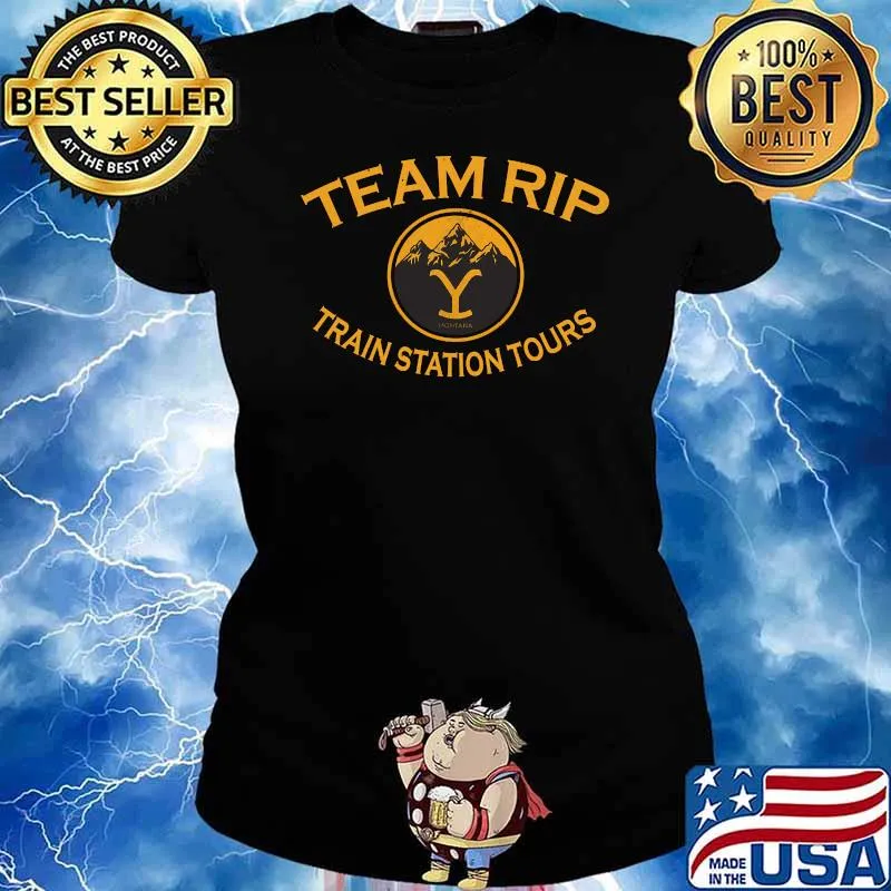 Team-Rip Train Station Tours Yellowstone Retro Logo T-s Ladies tee