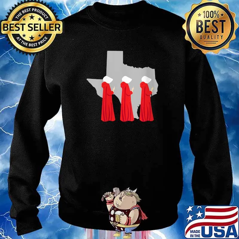 Texas Abortion Law Women in Red Throwing Finger at Texas T-Shirt Sweater