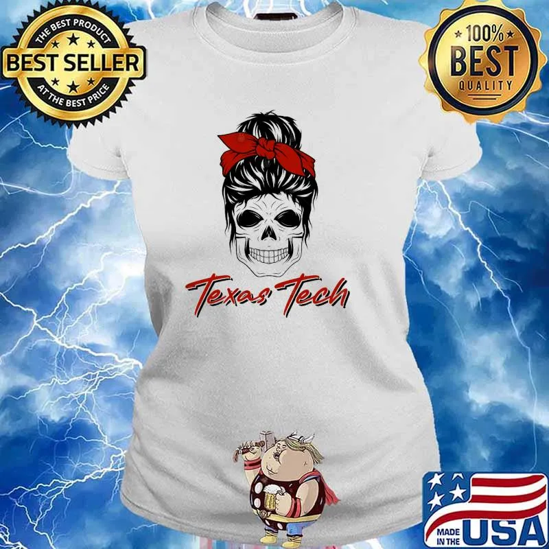 Texas Tech Red Raider skull s Ladies tee