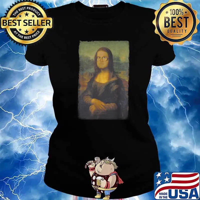 The Bubba Lisa or Mona Lisa Leonardo da Vinci T-Shirt Ladies tee