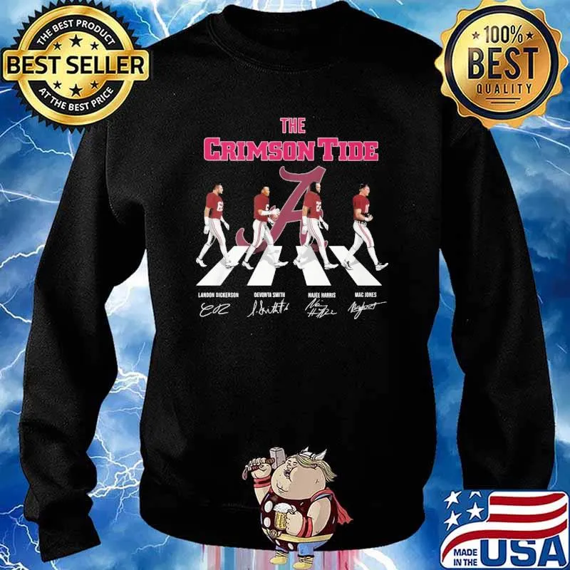 The Crimson tide across the road signatures s Sweater