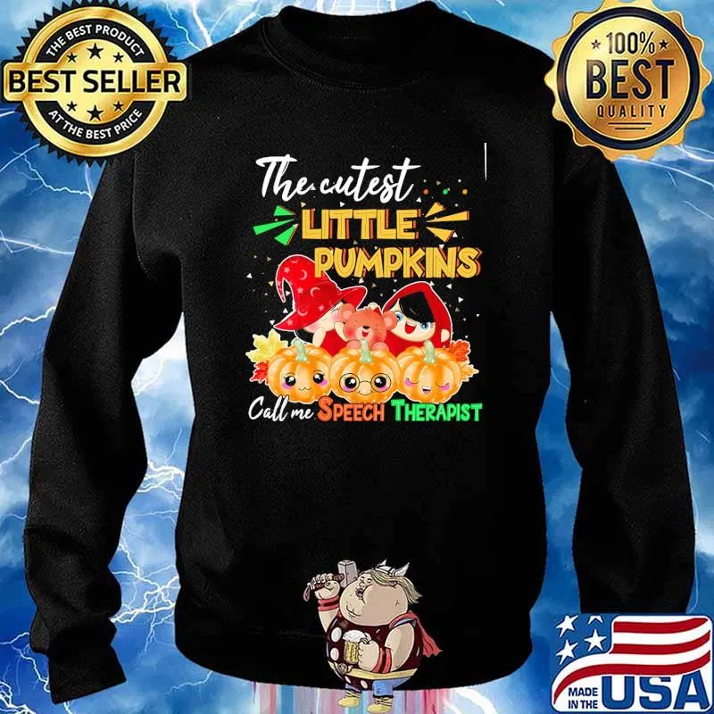 The cutest little pumpkins call me Speech Therapist halloween s Sweater