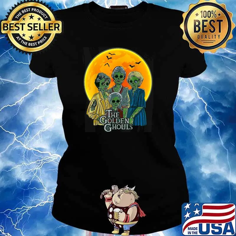 The Golden Ghouls Blood Moon Halloween T-Shirt Ladies tee