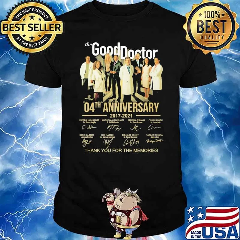 The Good Doctor 04th anniversary thank you for the memories signatures shirt