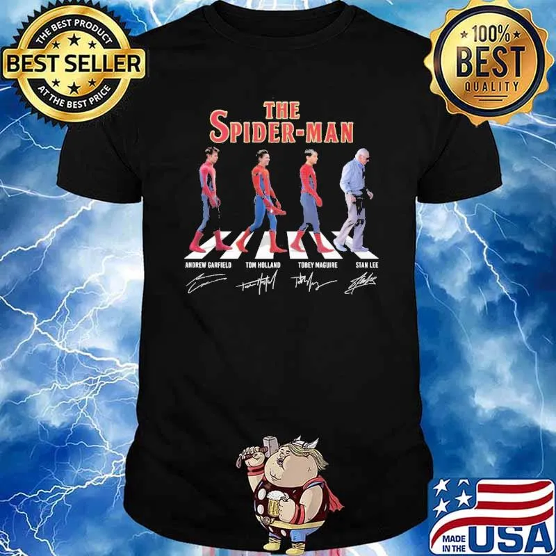 The Spider man across the road signatures shirt