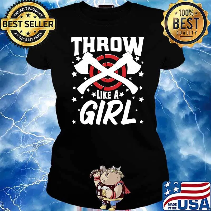 Throw Likes a Girl T-Shirt Ladies tee