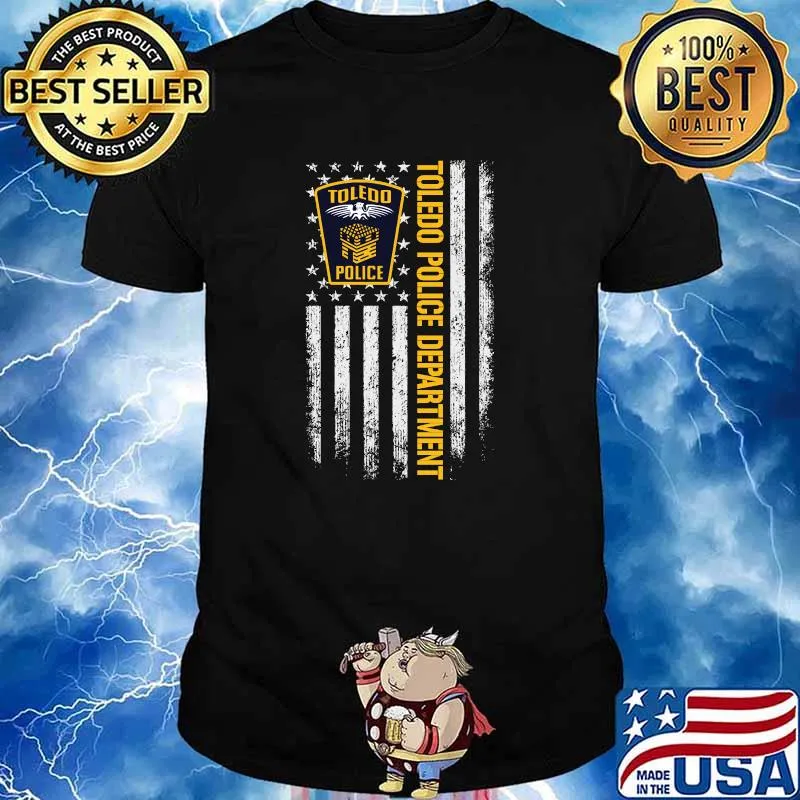 Toledo Police Department American Flag T-Shirt