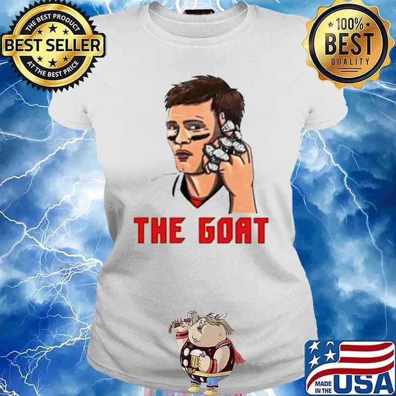 Tom Brady The Goat Tampa Bay 7 ring s Ladies tee