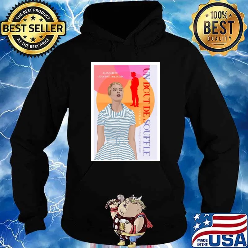Un Bout de Souffle - Jean-Luc Godard, Jean Seberg alternative movie poster T-Shirt Hoodie