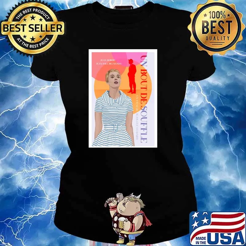 Un Bout de Souffle - Jean-Luc Godard, Jean Seberg alternative movie poster T-Shirt Ladies tee