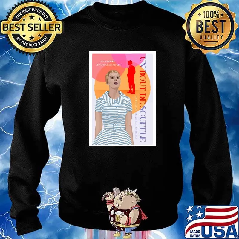 Un Bout de Souffle - Jean-Luc Godard, Jean Seberg alternative movie poster T-Shirt Sweater