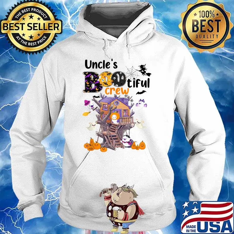 Uncle's Bootiful Crew House Cute Ghost Boo Halloween T-Shirt Hoodie