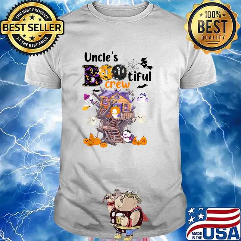 Uncle's Bootiful Crew House Cute Ghost Boo Halloween T-Shirt
