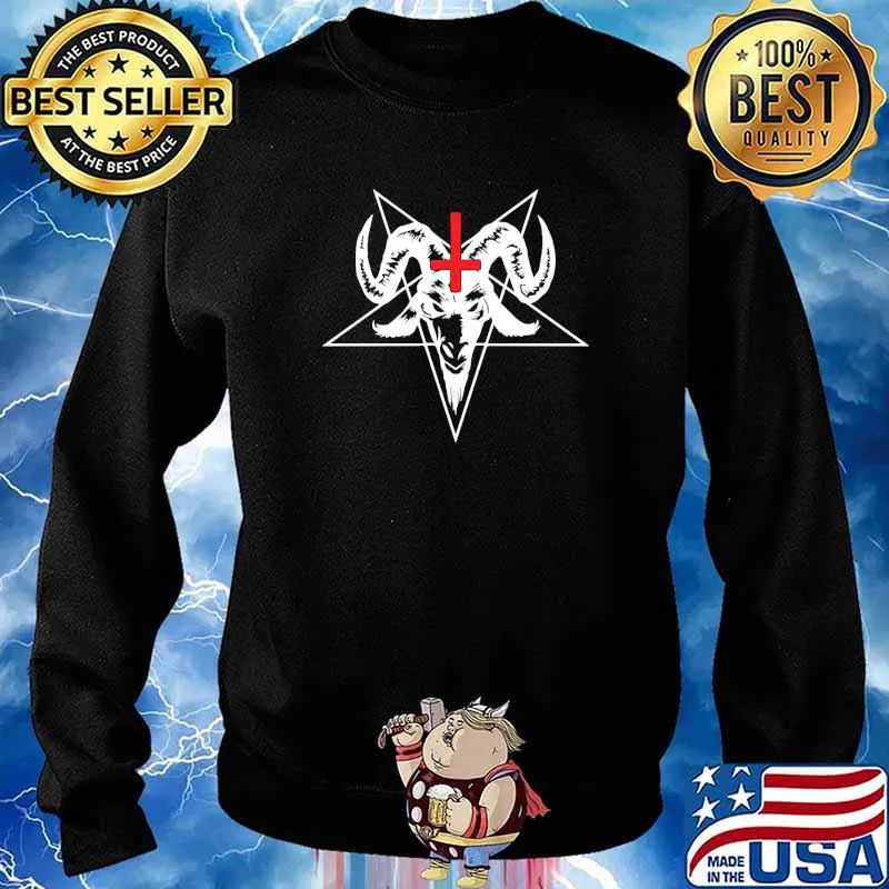 Unholy Goat Cross Evil Devil Halloween Gift Shirt Sweater