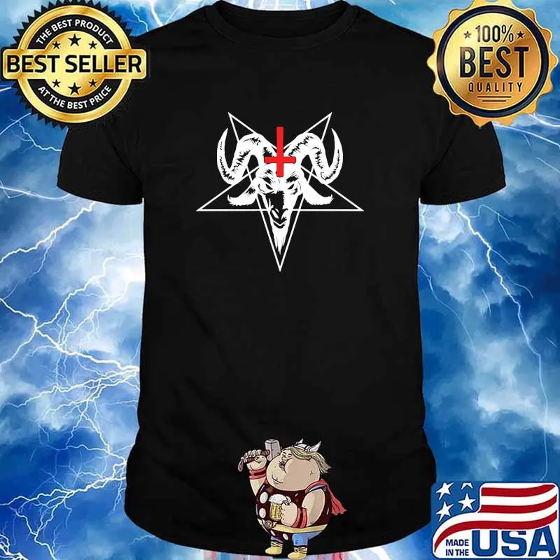 Unholy Goat Cross Evil Devil Halloween Gift Shirt