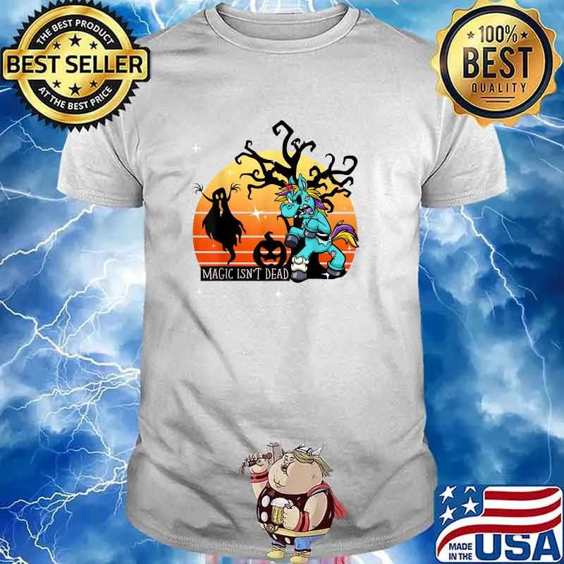 Unicorn Magic Isn't Dead Halloween Moon T-Shirt