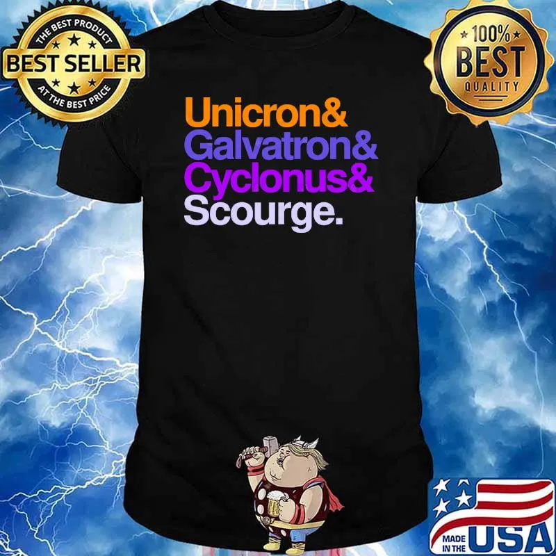 Unicron and galvatron and cyclonus and scourge shirt