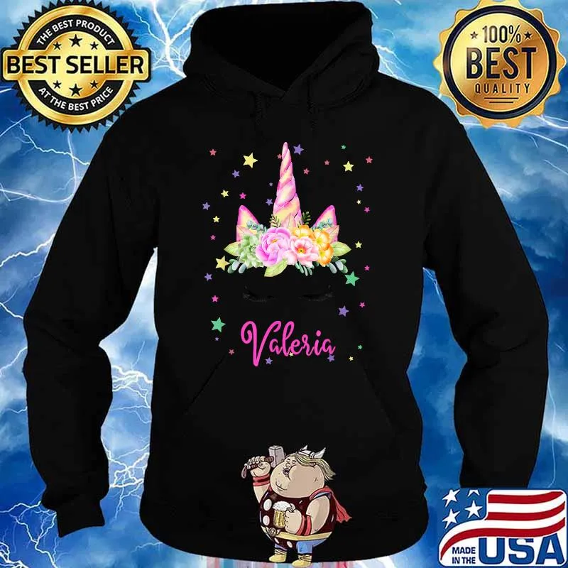 Valeria Unicorn Face Personalized T-Shirt Hoodie