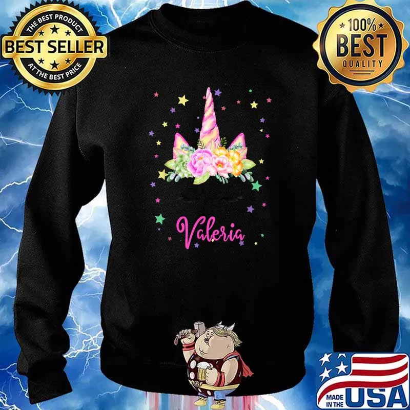 Valeria Unicorn Face Personalized T-Shirt Sweater