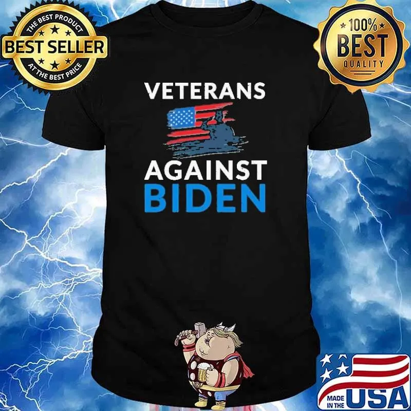 Veterans Against Biden Anti Biden For President American Flag Shirt