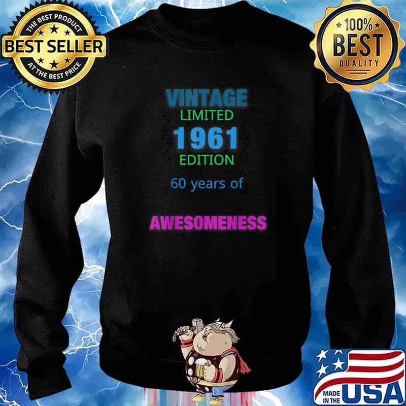 Vintage 1961 Limited Edition 60 years old 60th Birthday T-Shirt Sweater
