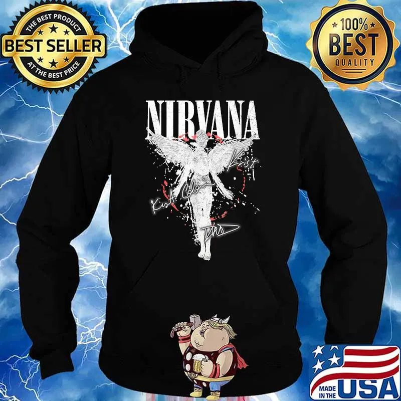 Vintage Angel Nirvanas Art Music Rock Band Legend 80s 90s T-Shirt Hoodie
