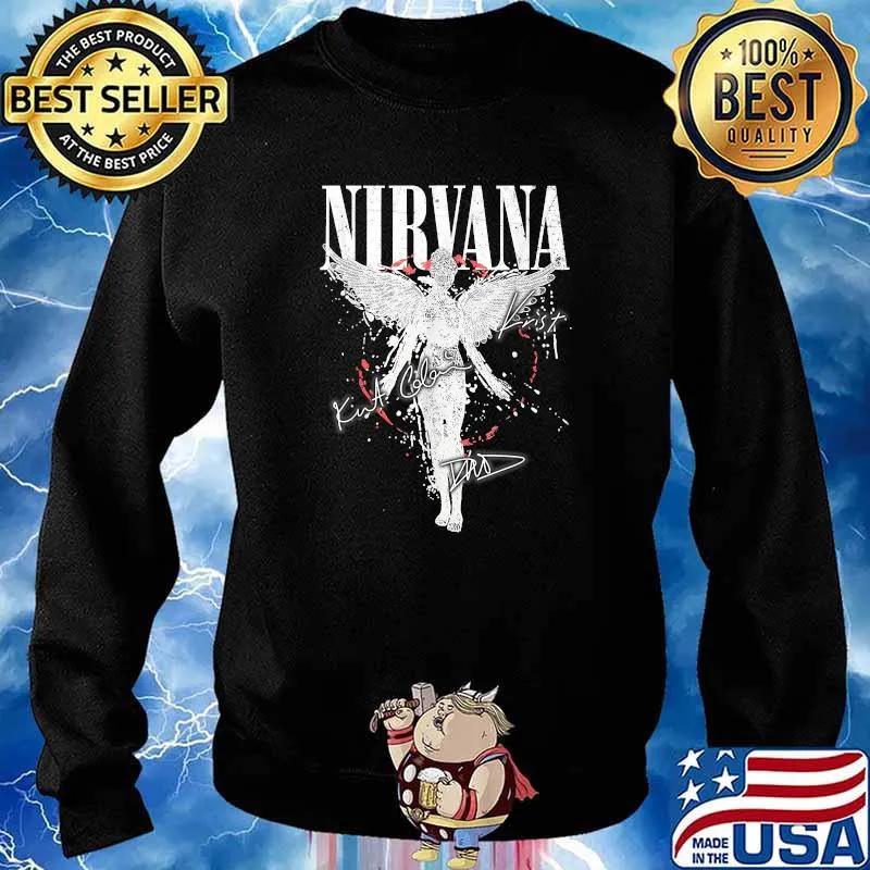 Vintage Angel Nirvanas Art Music Rock Band Legend 80s 90s T-Shirt Sweater