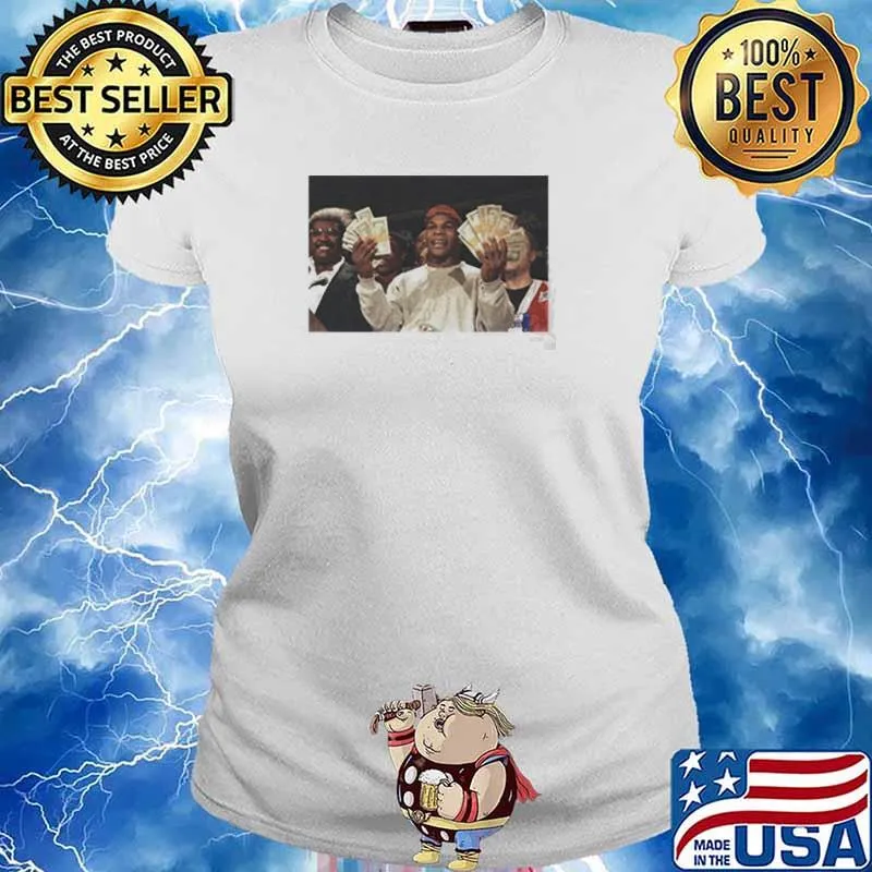 Vintage Photos Mike Tyson Holding Money s Ladies tee