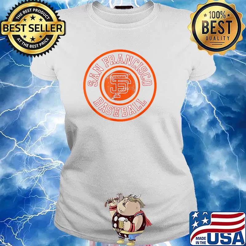 Vintage San Francisco Baseball SF The City Badge Giant T-Shirt Ladies tee