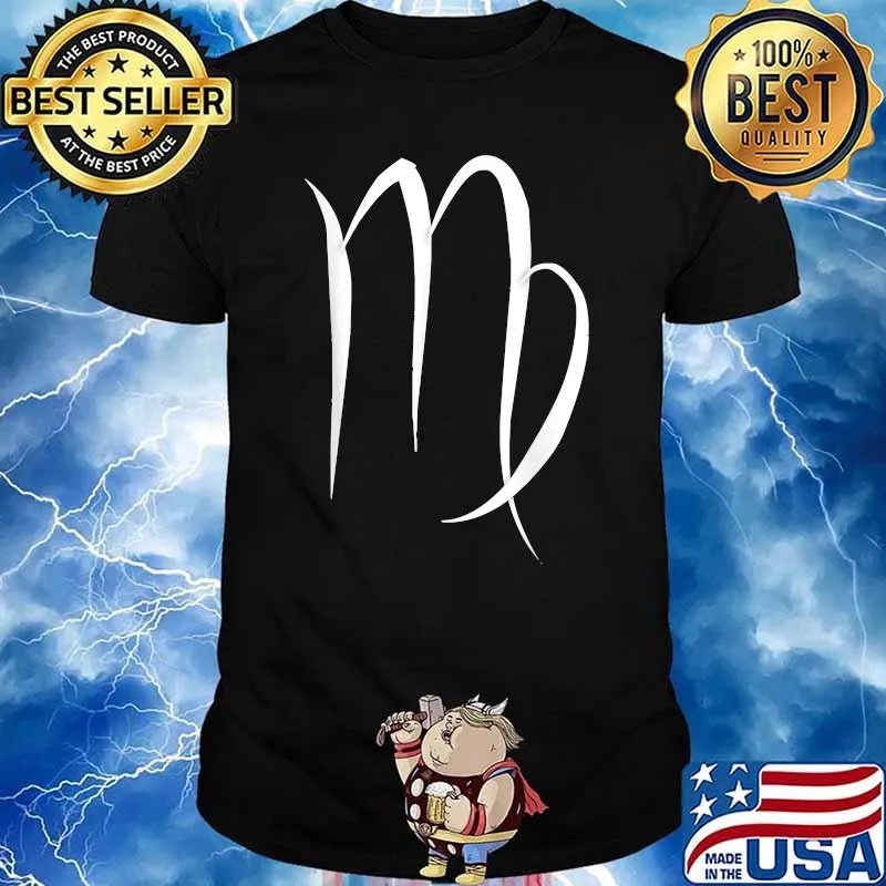 Virgo Zodiac Sign Decorative Astrology Calligraphy Art T-Shirt
