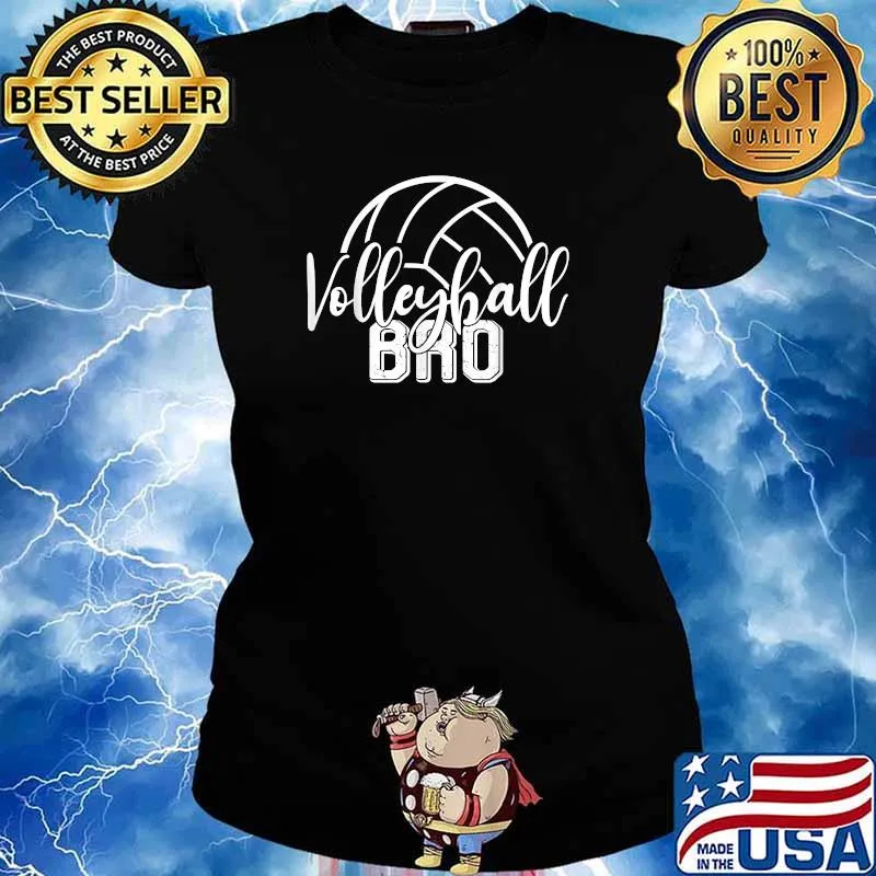 Volleyball Brother Cool Sport Player Ball T-Shirt Ladies tee