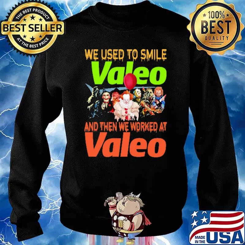 We used to smile valeo and then we worked at valeo horror halloween s Sweater
