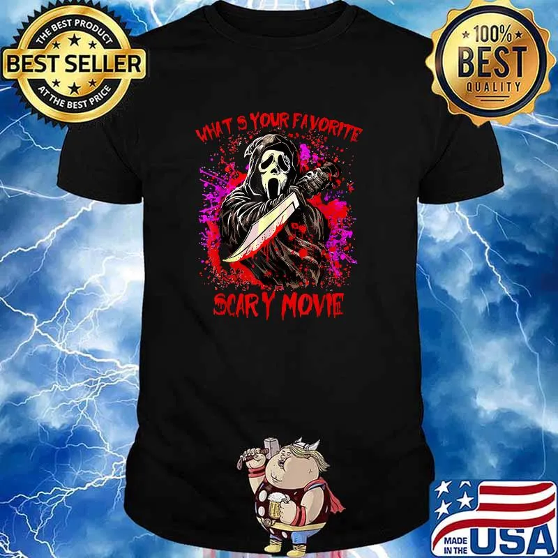What's Your Favorite Scary Movie Ghostface Scream Halloween T-Shirt
