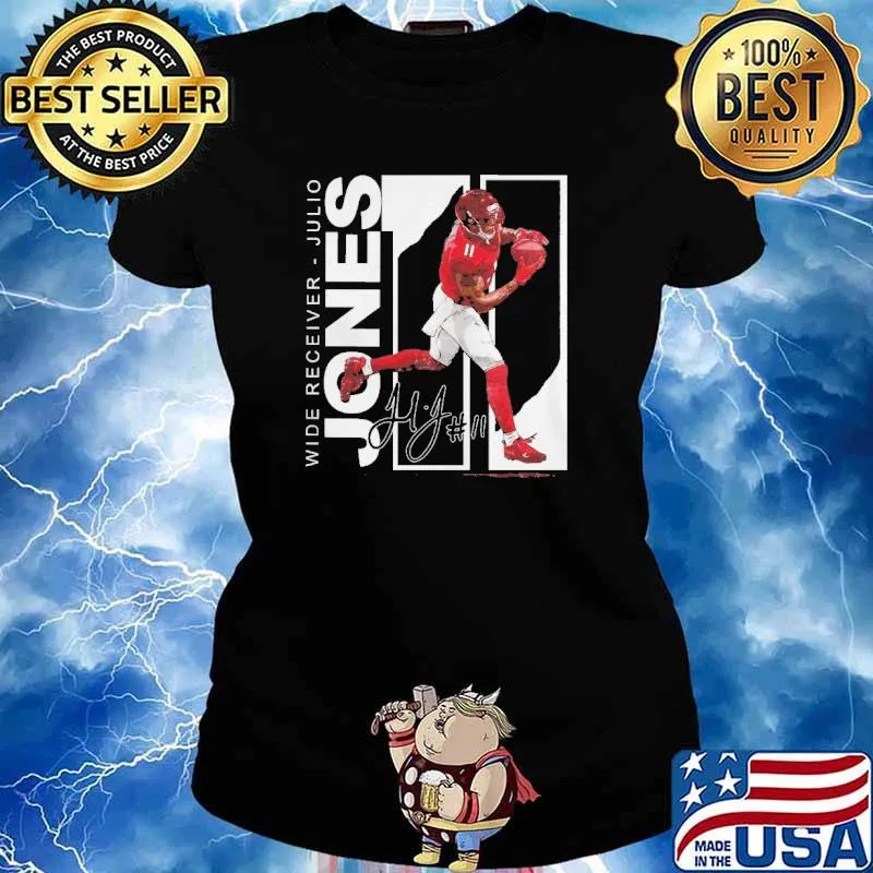 Wide Receiver Julio Jones Atlanta Football signature s Ladies tee