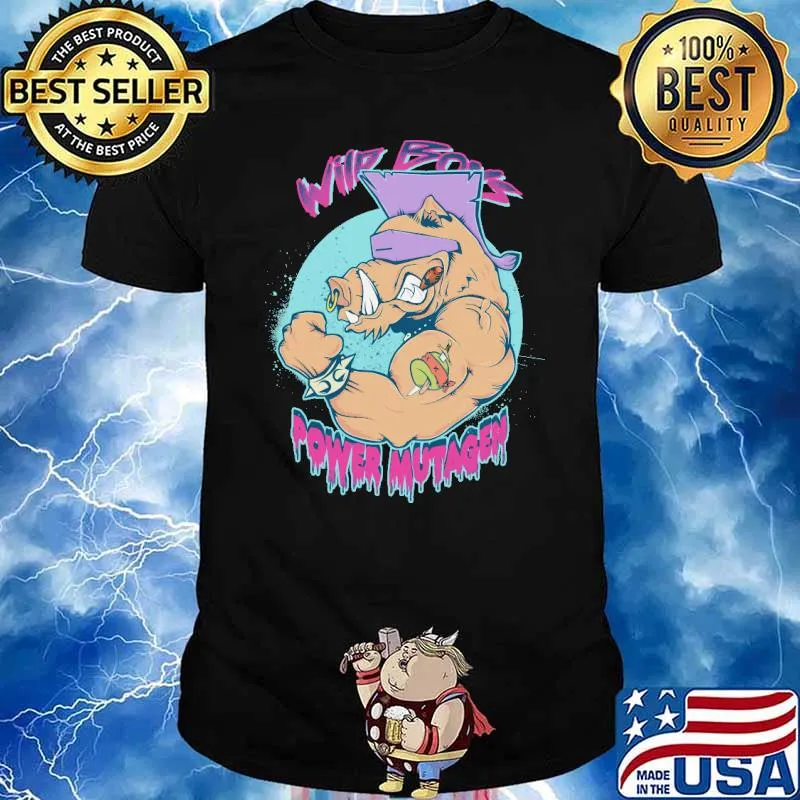 Wild boys power mutagen bebop mutant power cartoon monster shirt
